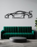 Porsche 911 992 GT3 RS Detailed Metal Wall Art Frame 1000MM